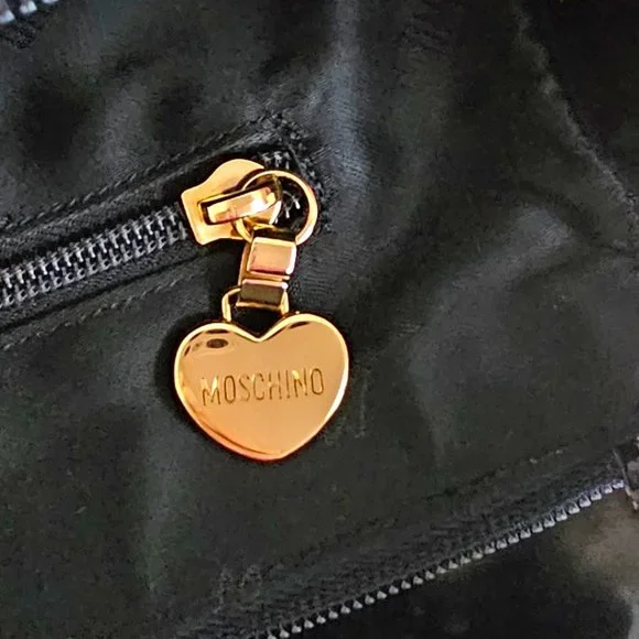 MOSCHINO Bag. Moschino by Redwall Vintage Cream & Black Striped Print - Picture 9 of 13